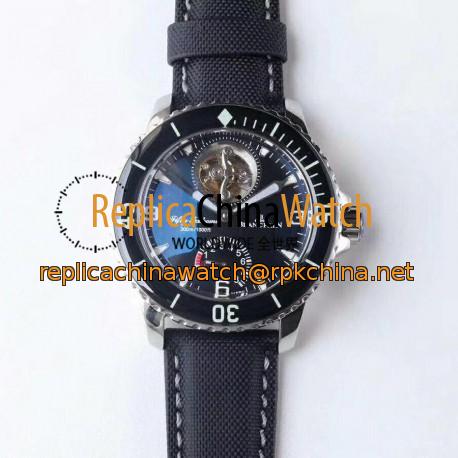 Replica Blancpain Fifty Fathoms Tourbillon 8 Days 5025-1530-52A JB Stainless Steel Black Dial Swiss 25A