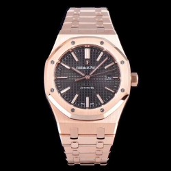 Replica Audemars Piguet Royal Oak 15450 JF V5 Rose Gold Black Dial Swiss 3120