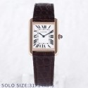 Replica Cartier Tank Solo Ladies 31MM W5200024 AF Rose Gold White Dial Swiss Ronda Quartz