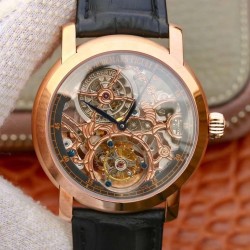 Replica Audemars Piguet Jules Audemars Tourbillon 26357PT.ZZ.D028CR.01 Noob Rose Gold Skeleton Dial Swiss Tourbillon