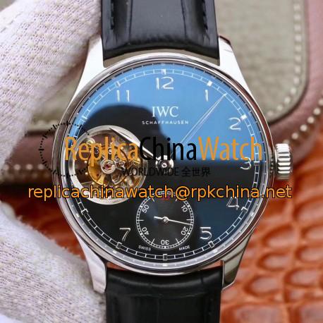 Replica IWC Portugieser Tourbillon IW546301 ZF Stainless Steel Black Dial Swiss Tourbillon