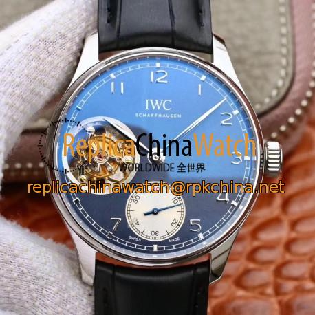 Replica IWC Portugieser Tourbillon IW546301 ZF Stainless Steel Blue Dial Swiss Tourbillon