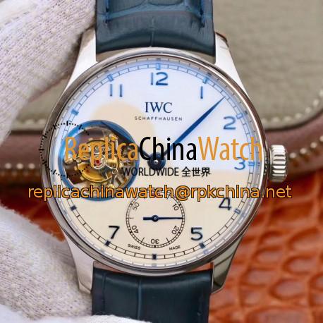 Replica IWC Portugieser Tourbillon IW546301 ZF Stainless Steel White Dial Swiss Tourbillon