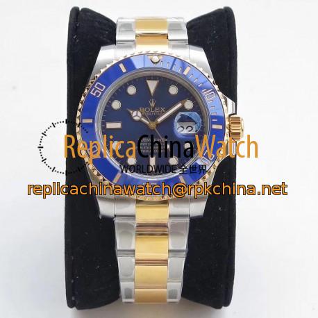 Replica Rolex Submariner Date 116613LB VR 18K Yellow Gold Wrapped & Stainless Steel Blue Dial Swiss 2836-2