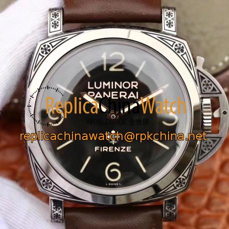 Replica Panerai Luminor Firenze 1950 3 Days PAM972 V9 Stainless Steel Black Dial Swiss P3000