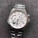 Replica Vacheron Constantin Overseas Dual Time 47450/B01A-9226 TWA Stainless Steel Silver Dial Swiss 1222 SC