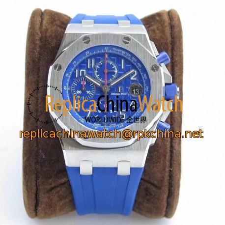 Replica Audemars Piguet Royal Oak Offshore Chronograph 2018 SIHH 26470 JF V2 Stainless Steel Blue Dial Swiss 3126