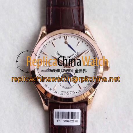 Replica Jaeger-LeCoultre Master Calendar Q151242A Noob Rose Gold Silver Dial Swiss Caliber 924