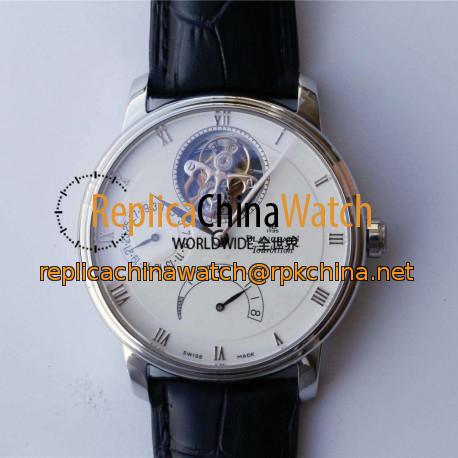 Replica Blancpain Villeret Tourbillon 8 Days 6025-1542-55B JB Stainless Steel White Dial Swiss Tourbillon