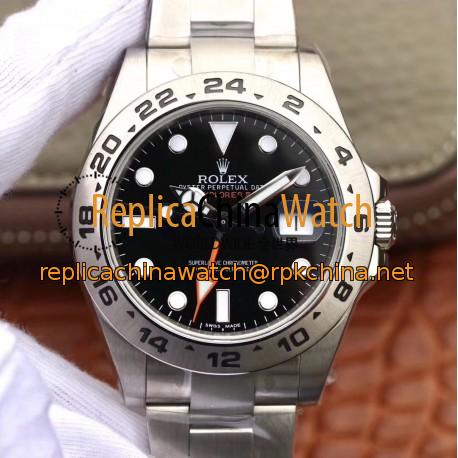 Replica Rolex Explorer II 216570 JF V3 Stainless Steel Black Dial Swiss 2836-2