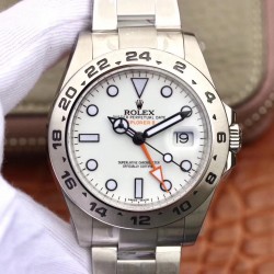 Replica Rolex Explorer II 216570 JF V3 Stainless Steel White Dial Swiss 2836-2