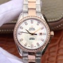 Replica Omega Seamaster Aqua Terra 150M Ladies 34MM 3S Stainless Steel & Rose Gold White Dial Swiss 8520