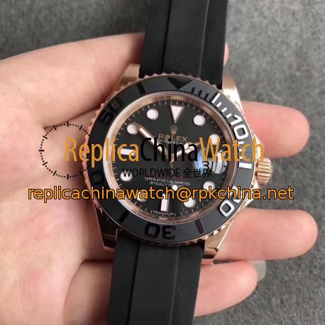 Replica Rolex Yacht-Master 40 116655 Noob Rose Gold Black Dial Swiss 2836-2