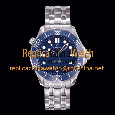 Replica Omega Seamaster Diver 300M 210.30.42.20.03.001 OM Stainless Steel Blue Dial Swiss 8800