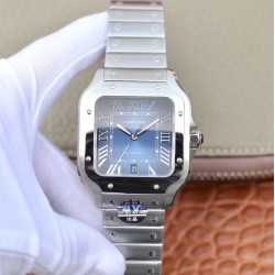 Replica Cartier Santos De Cartier Large Automatic WSSA0009 BV Stainless Steel Blue Dial M9015