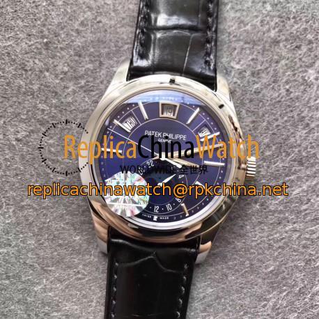 Replica Patek Philippe Annual Calendar 5205G-013 KM Stainless Steel Blue Dial Swiss 324SQALU 24H/206