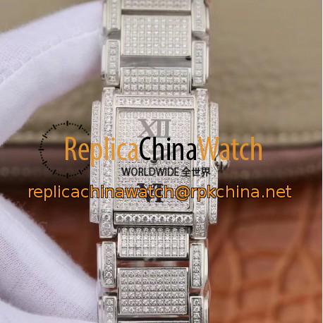 Replica Patek Philippe Ladies Twenty-4 4910/10A AW Stainless Steel & Diamond Diamond Dial Swiss Ronda Quartz