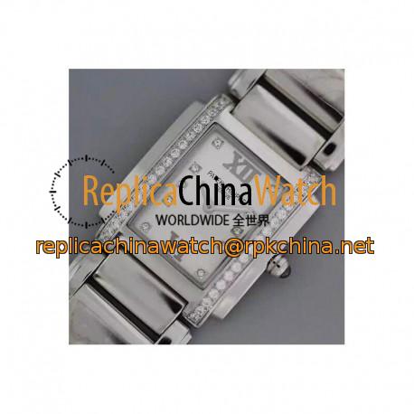 Replica Patek Philippe Ladies Twenty-4 4910/10A-011 Noob Stainless Steel White Dial Swiss Ronda Quartz