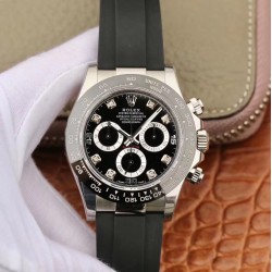 Replica Rolex Daytona Cosmograph 116519LN Noob V2 Stainless Steel 904L Black Dial Swiss 4130 Run 6@SEC