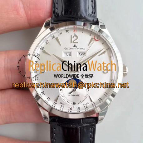 Replica Jaeger-LeCoultre Master Calendar 1558420 KM Stainless Steel Silver Dial Swiss Caliber 866/1