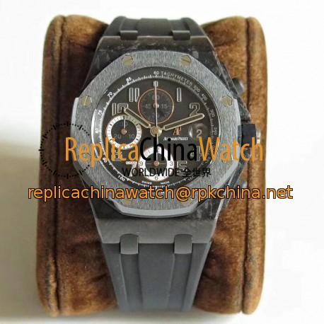 Replica Audemars Piguet Royal Oak Offshore Ginza 7 26205AU.OO.D002CR.01 JF V2 Forged Carbon Black Dial Swiss 3126