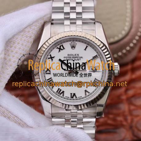 Replica Rolex Datejust 36MM 116234 AR V2 Stainless Steel 904L White Dial Swiss 3135