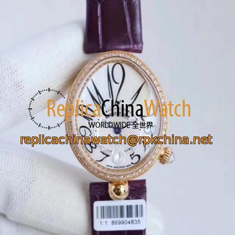 Replica Breguet Reine de Naples 8918BR/58/964/D00D ZF Rose Gold & Diamonds Mother Of Pearl Dial Swiss Caliber 537/3