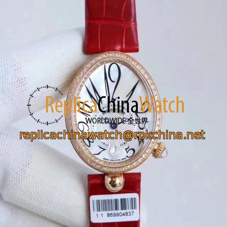 Replica Breguet Reine de Naples 8918BR/58/964/D00D ZF Rose Gold & Diamonds Mother Of Pearl Dial Swiss Caliber 537/3