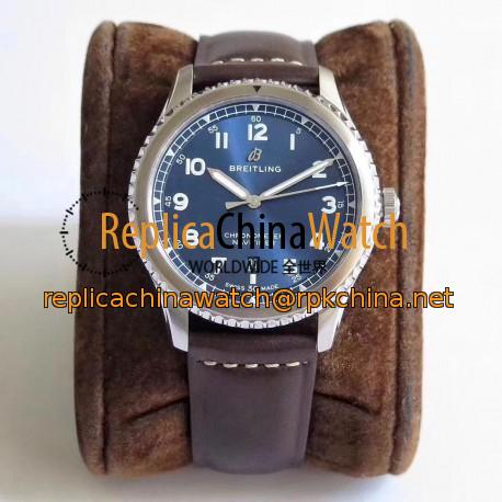 Replica Breitling Navitimer 08 Automatic 41MM A17314101C1X1 ZF Stainless Steel Blue Dial Swiss 2824-2