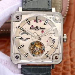 Replica Bell & Ross BR-X2 Tourbillon Micro-Rotor BBR V2 Stainless Steel & Sapphire Stainless Steel Dial Swiss BR-CAL.380