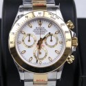 Replica Rolex Daytona Cosmograph 116503 GM Yellow Gold & Stainless Steel 904L White Dial Swiss 4130 Run 6@SEC