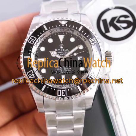 Replica Rolex DEEPSEA 126600 KS Stainless Steel Black Dial Swiss 3135