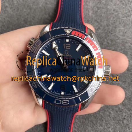 Replica Omega Seamaster Planet Ocean 600M Pyeongchang 2018 522.32.44.21.03.001 VS Stainless Steel Blue Dial Swiss 8900