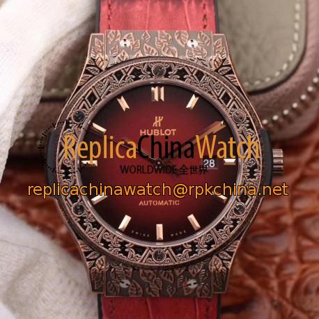 Replica Hublot Classic Fusion Arturo Fuente Limited Edition 511.OX.6670.LR.OPX17 SR Rose Gold Red Dial Swiss 2892