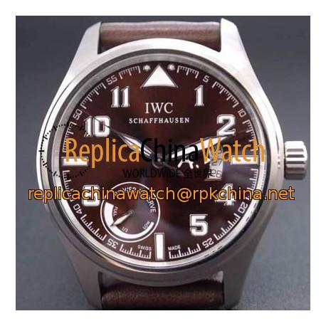 Replica IWC Pilot Antoine De Saint Exupery IW320102 42MM Power Reserve Stainless Steel Brown Dial Swiss 79320