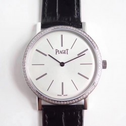 Replica Piaget Altiplano G0A29165 OX Stainless Steel & Diamonds White Dial M9015