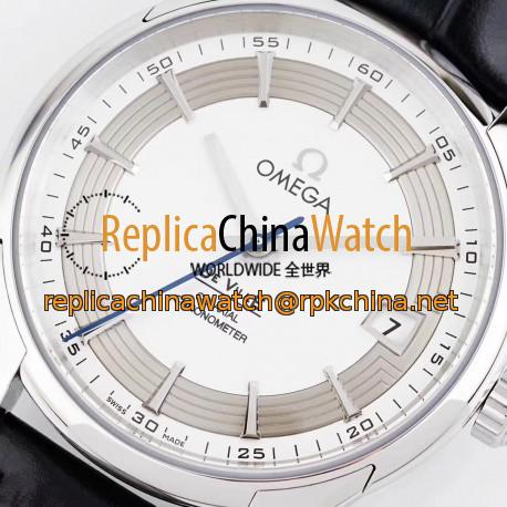 Replica Omega De Ville Hour Vision Co-Axial 41MM 431.33.41.21.02.001 AC Stainless Steel Silver Dial Swiss 8500