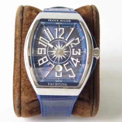 Replica Franck Muller Vanguard Yachting V45 SC DT AC BL OX Stainless Steel Blue Dial Swiss 2824-2