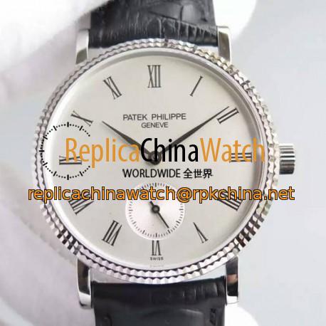 Replica Patek Philippe Calatrava 5119G Stainless Steel White Dial Swiss 215PS