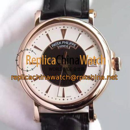 Replica Patek Philippe Calatrava 5153 Rose Gold White & Black Dial Swiss 324SC