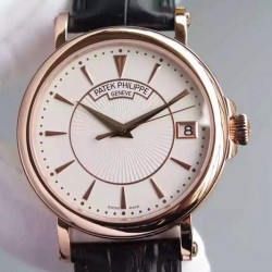 Replica Patek Philippe Calatrava 5153 Rose Gold White Dial Swiss 324SC