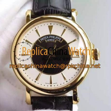 Replica Patek Philippe Calatrava 5153 Yellow Gold White & Black Dial Swiss 324SC