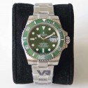 Replica Rolex Submariner Date 116610LV VR Stainless Steel 904L Green Dial Swiss 3135