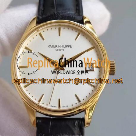 Replica Patek Philippe Calatrava 5227 Yellow Gold White Dial Swiss 324SC