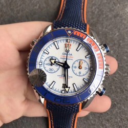 Replica Omega Seamaster Planet Ocean 600M Michael Phelps 215.32.46.51.04.001 OM V2 Stainless Steel White Dial Swiss 9900