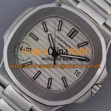 Replica Patek Philippe Nautilus Jumbo 5711 Stainless Steel White Dial Swiss 2824