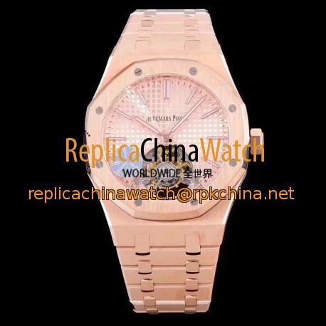 Replica Audemars Piguet Royal Oak Tourbillon Extra Thin 26522 JF Rose Gold Rose Gold Dial Swiss Tourbillon