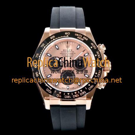 Replica Rolex Daytona Cosmograph 116515LN AR V2 Rose Gold Plated Stainless Steel 904L Rose Gold Dial Swiss 4130 Run 6@SEC