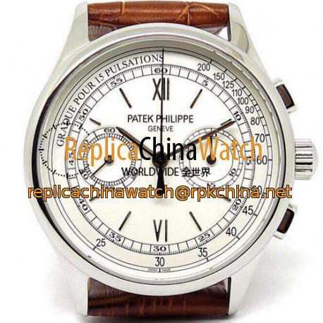 Replica Patek Philippe 5170G Chronograph Stainless Steel White Dial Lemania