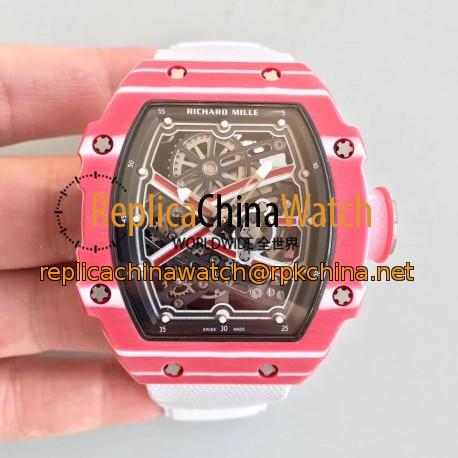 Replica Richard Mille RM67-02 High Jump Mutaz Essa Barshim RM Red Forged Carbon Black Skeleton Dial M9015